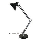 Large black Aluminor articulated desk lamp made in France vintage 1970