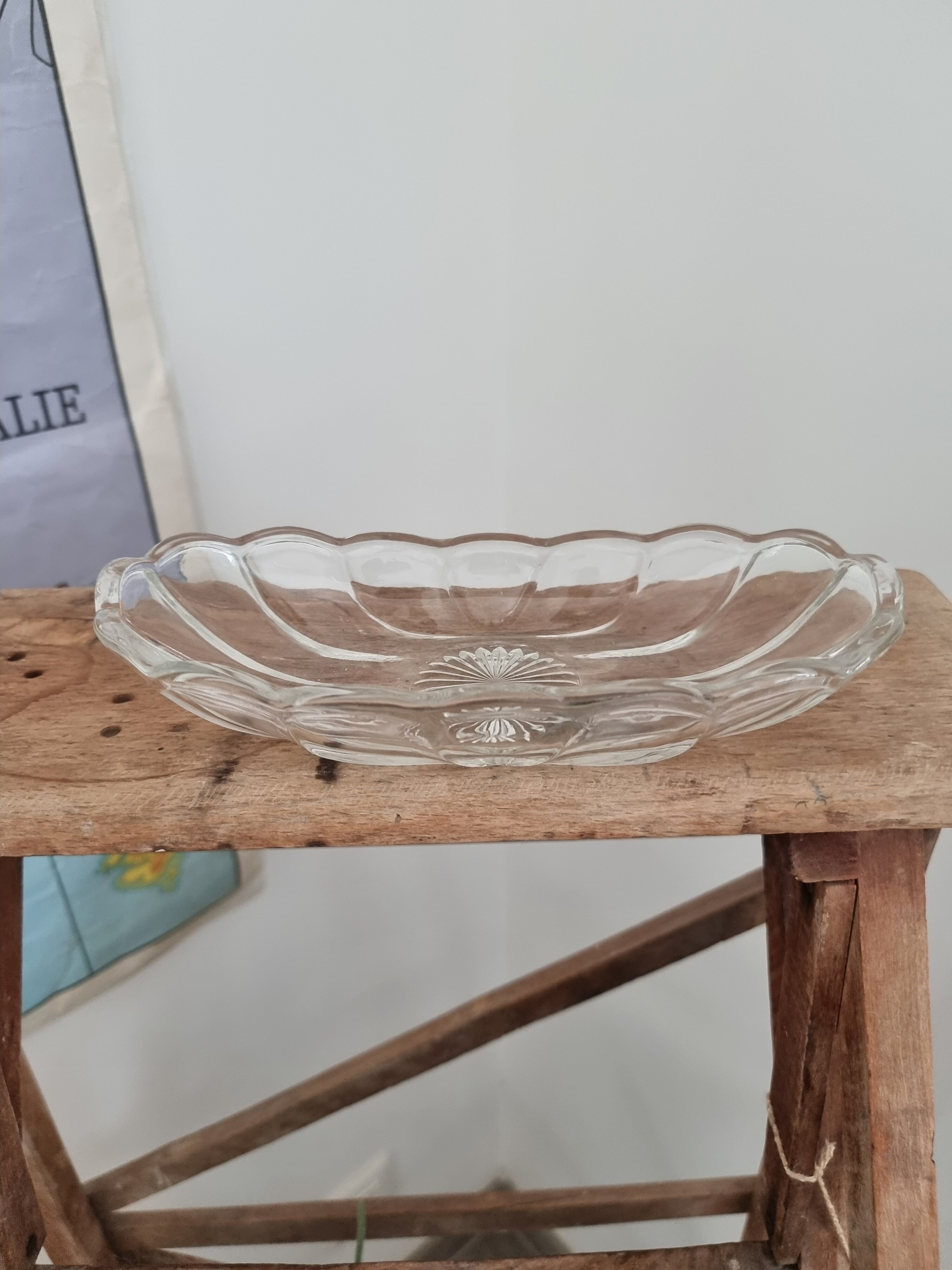 Glass butter dish