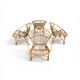 4 Fauteuils de jardin vintage rotin corbeille 1950/ 1960