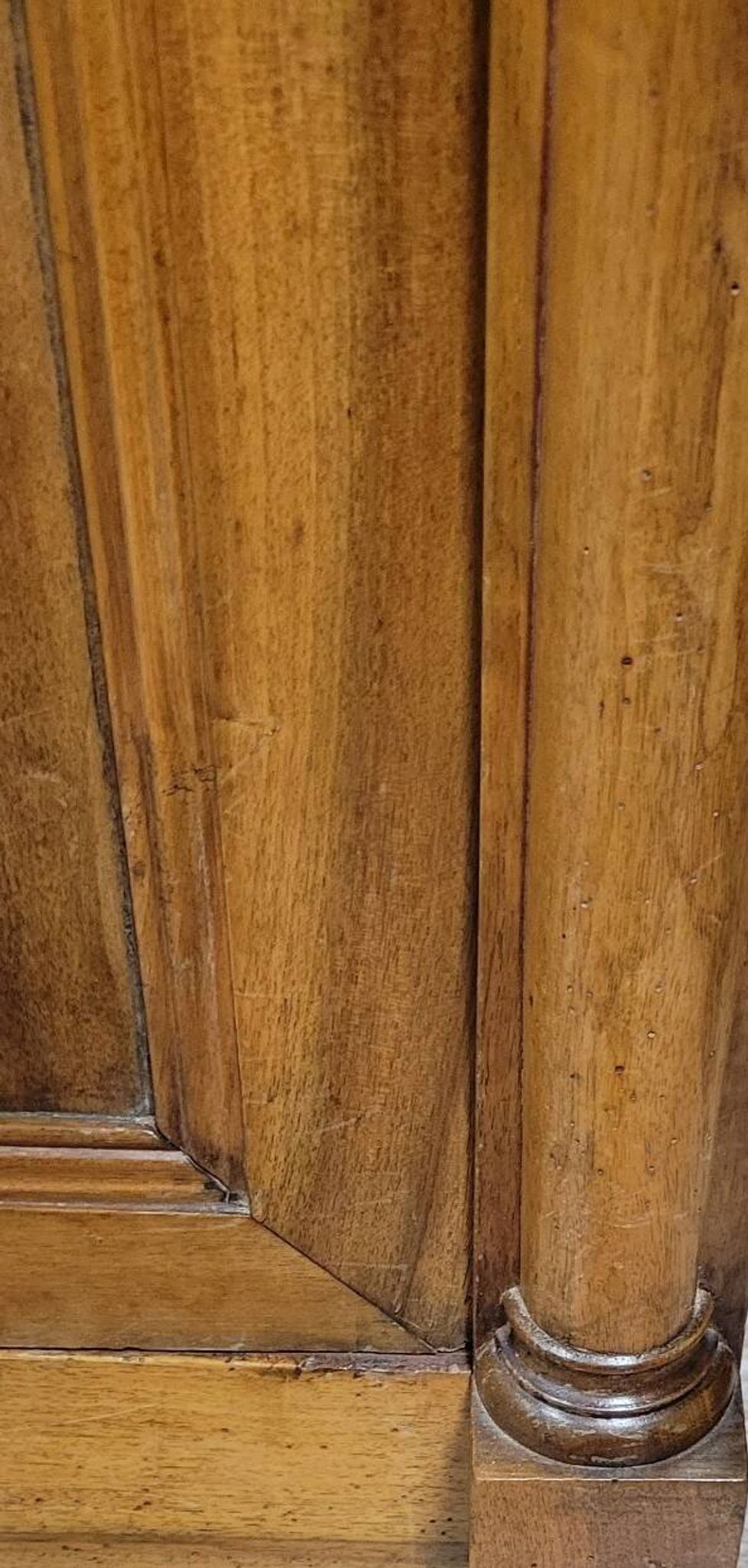 Empire period wardrobe, made of solid walnut, dating from the early 19th century.