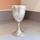 Gobelet en argent vintage gravé / Calice à vin décoratif