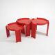 3 coffee tables by Giotto Stoppino for Kartell, 1960s