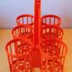 Porte bouteille orange 70s