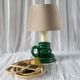 Enamelled ceramic lamp