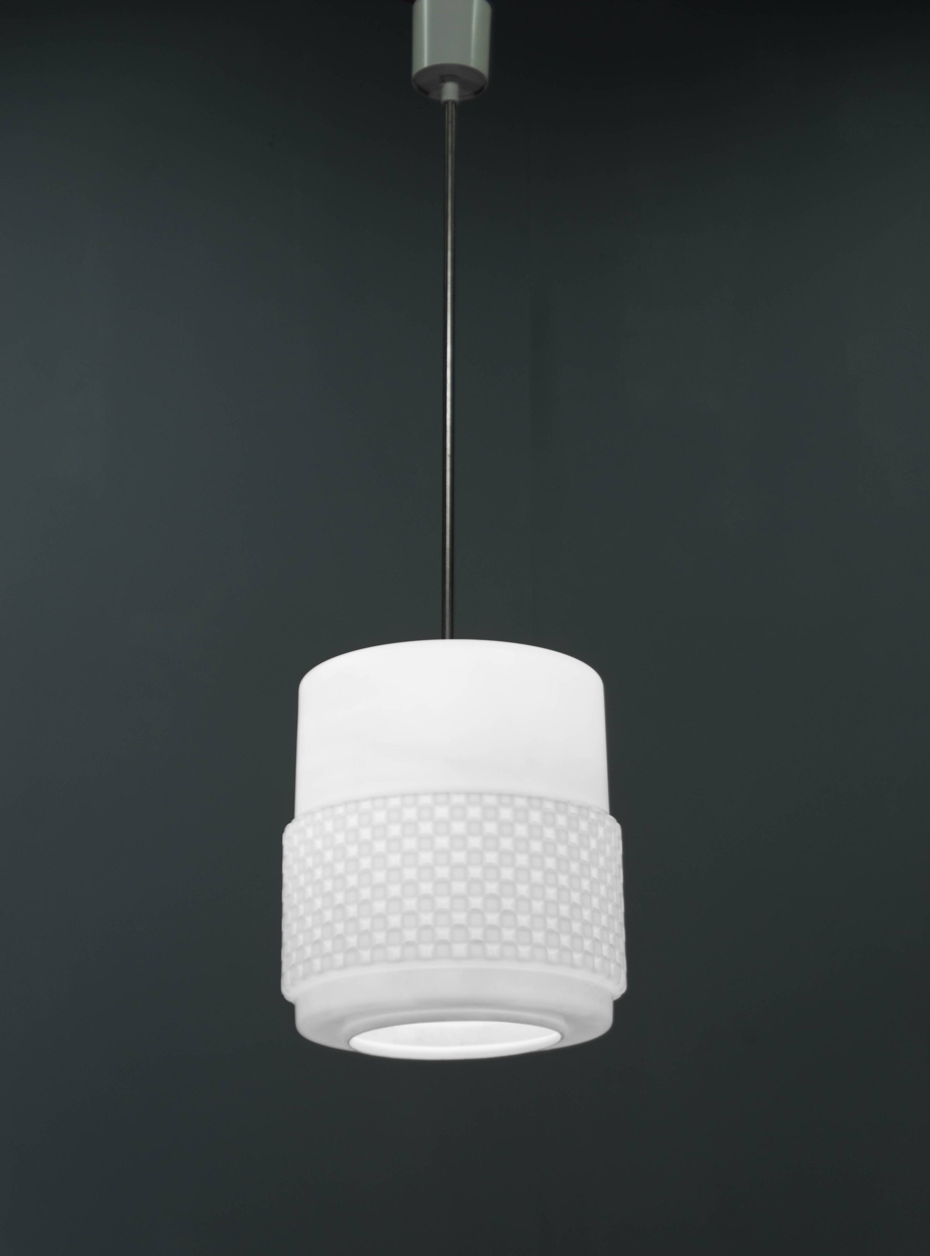 Mid-Century Opaline Glass Design Pendant, 1960s