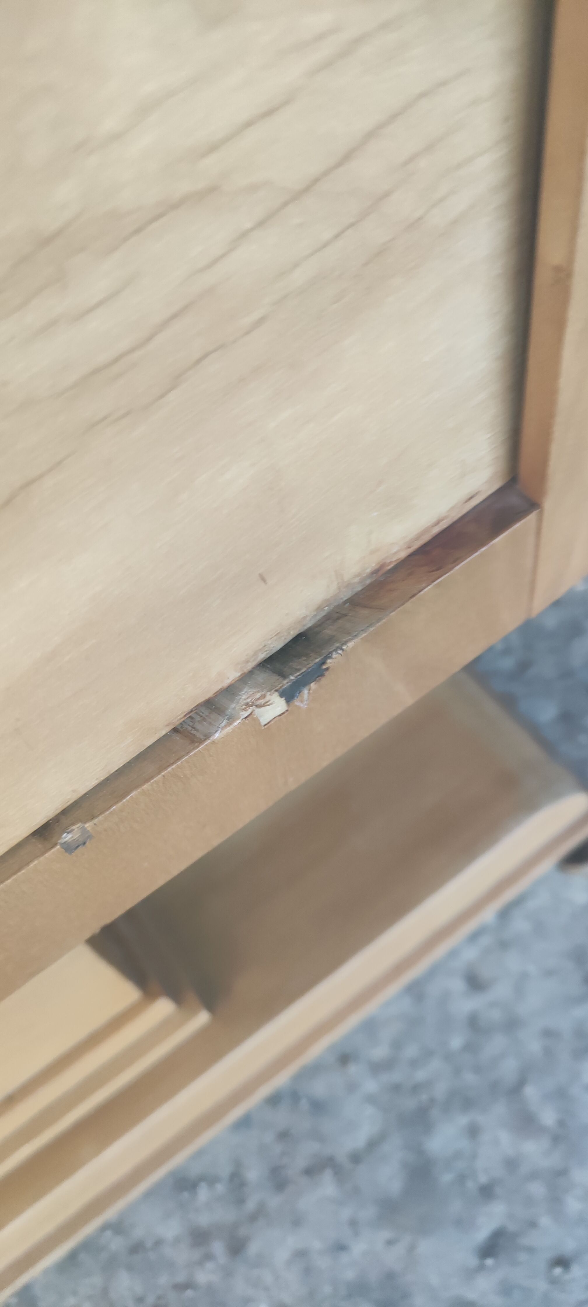 3-door art deco elm veneer cabinet