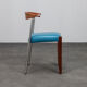 Ensemble de 4 chaises de salle à manger en cuir postmodernes, Italie, années 1990.