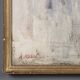 Contemporary painting signed Attilio Rossi, oil on canvas, 1980s.