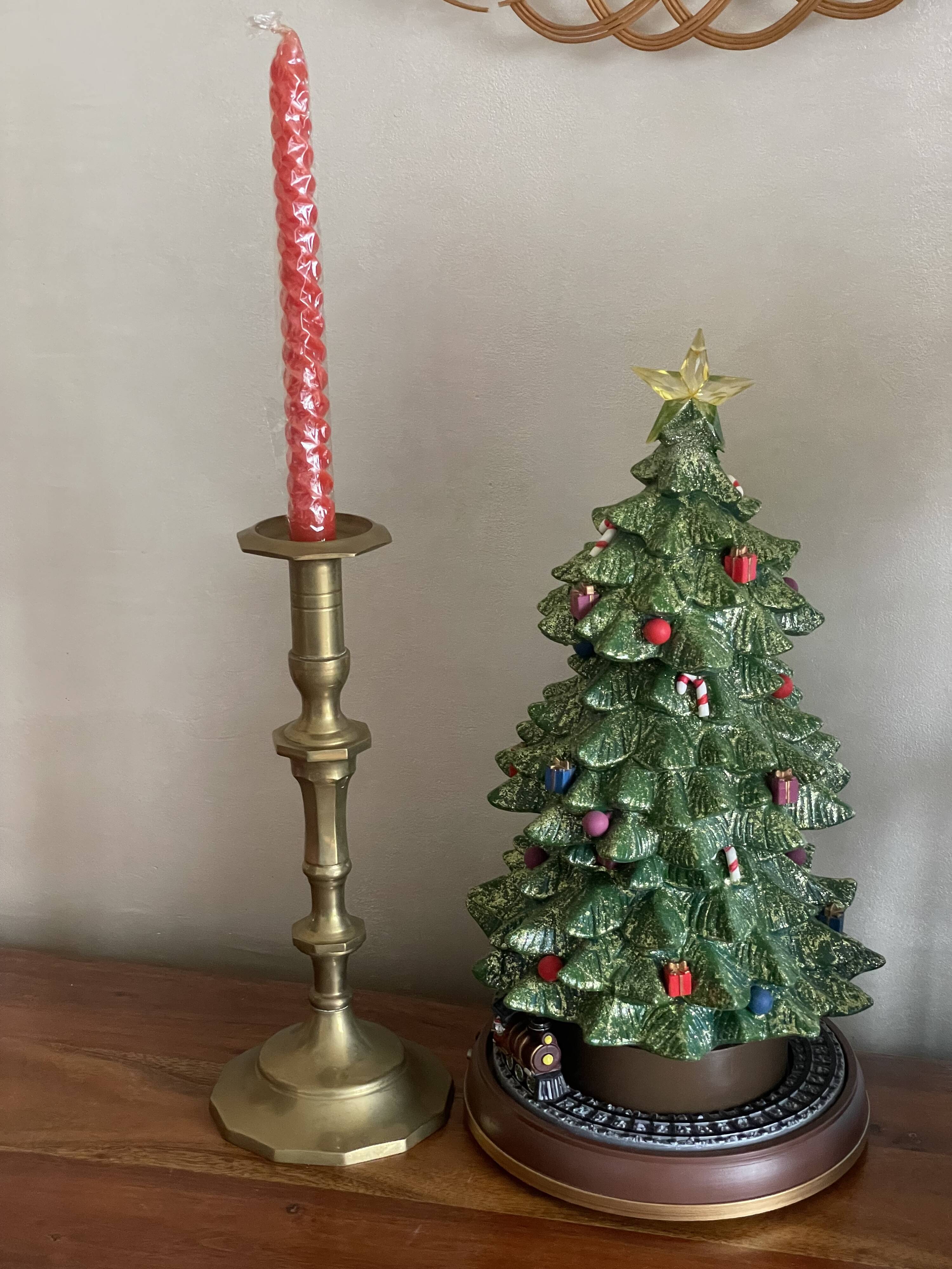 Large brass candle holder
