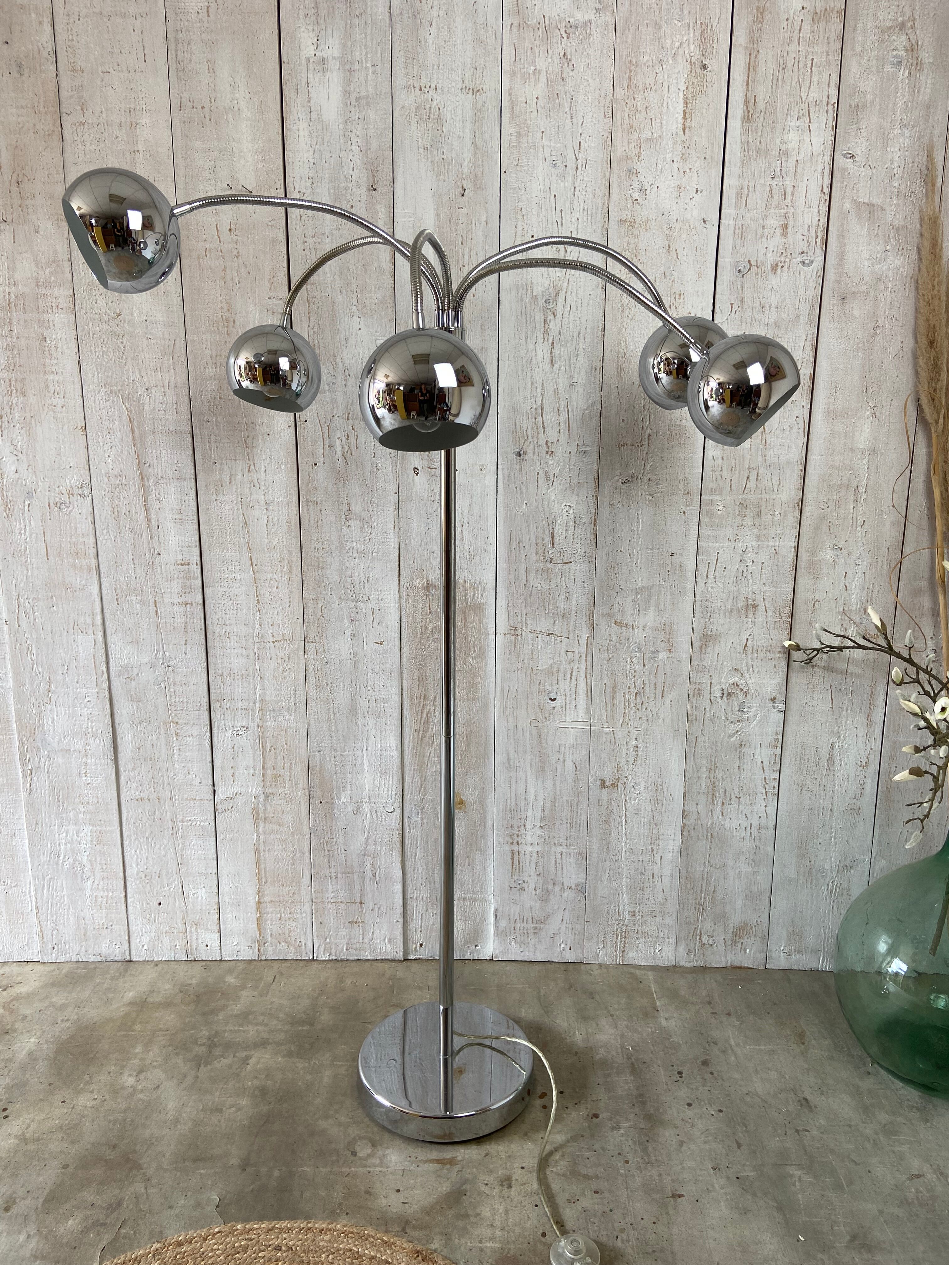 Vintage chrome floor lamp
