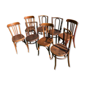 Lot 8 chairs bistro Fischel with labels
