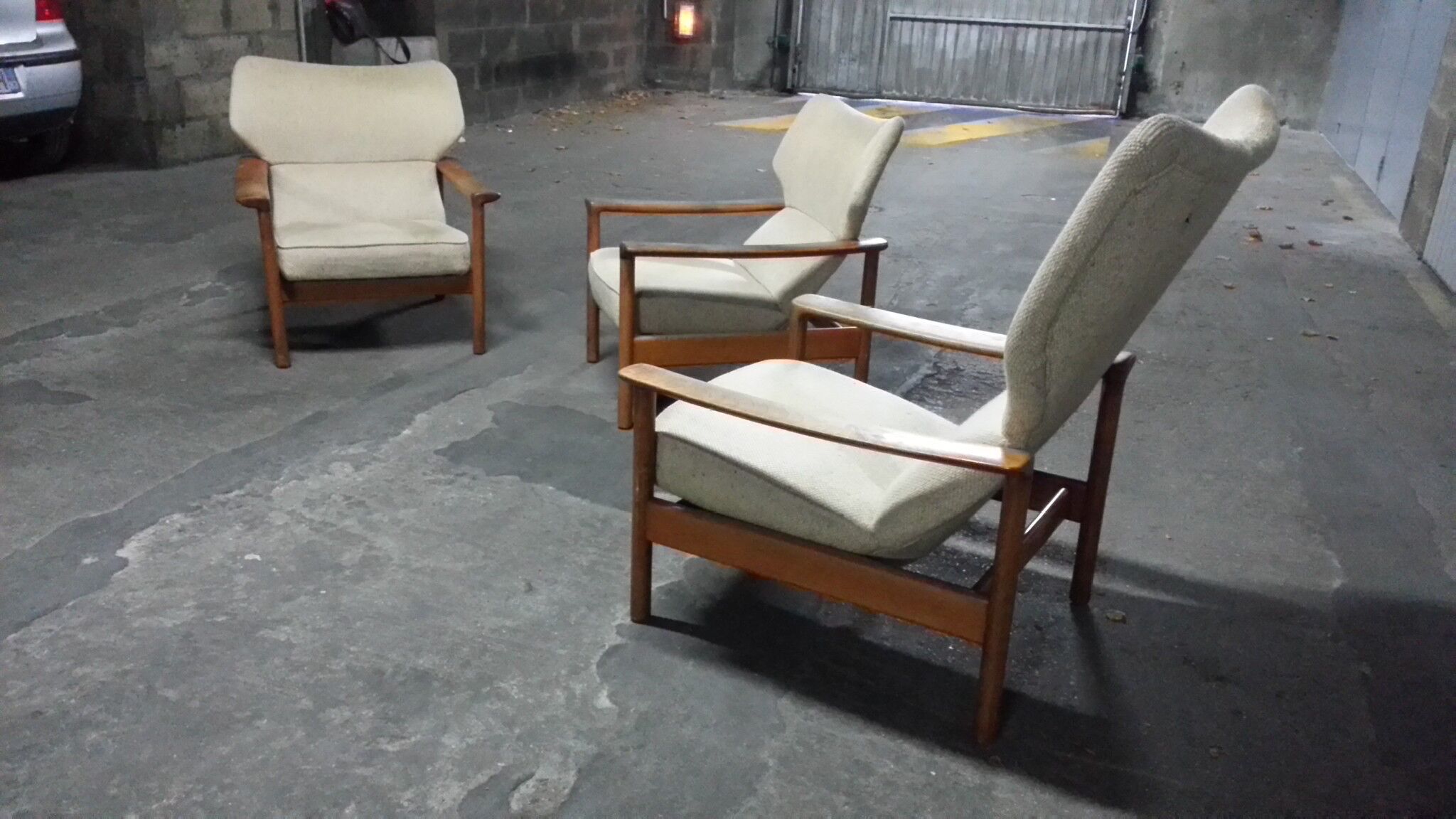 Lot of chairs flesh wing Sven Ivar Dysthe model Rock Royal, Norway