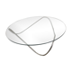 Round coffee table glass and steel design Kaeko Objekto Rafic Farah