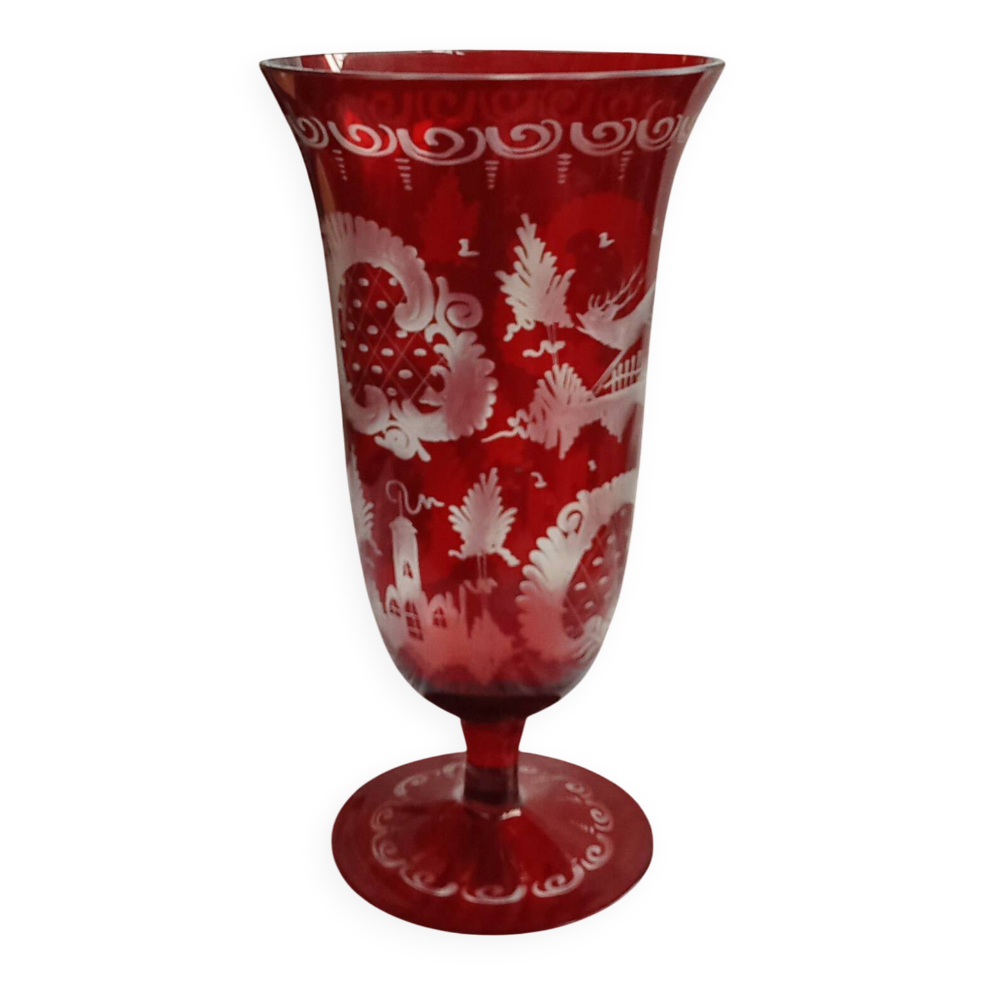 Bohemian crystal vase