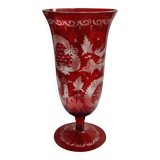 Bohemian crystal vase