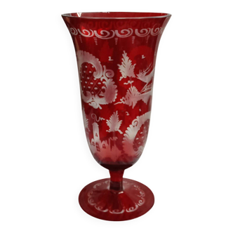 Vase en cristal de Bohème