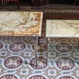 Set of 3 onyx coffee tables