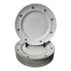Set of 7 flat plates in porcelain Tables & Colours cherries