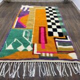 Tapis en laine naturelle fait main traditionnelle taille 150 x 250 cm