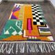 Traditional handmade natural wool rug, size 150 x 250 cm