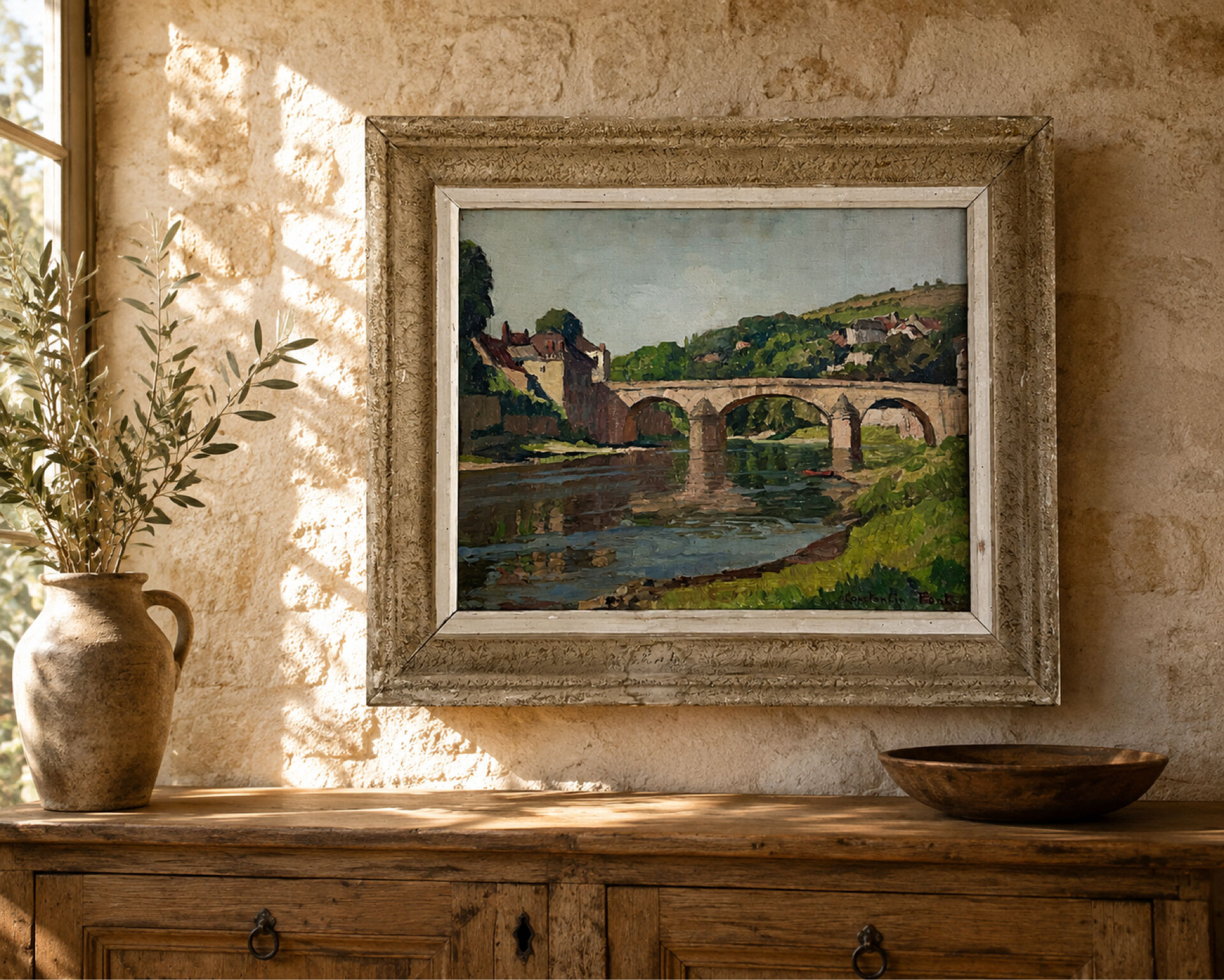 Huile sur panneau signée Constantin Font