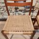 Set of 4 Scandinavian teak and rope chairs from the 60s