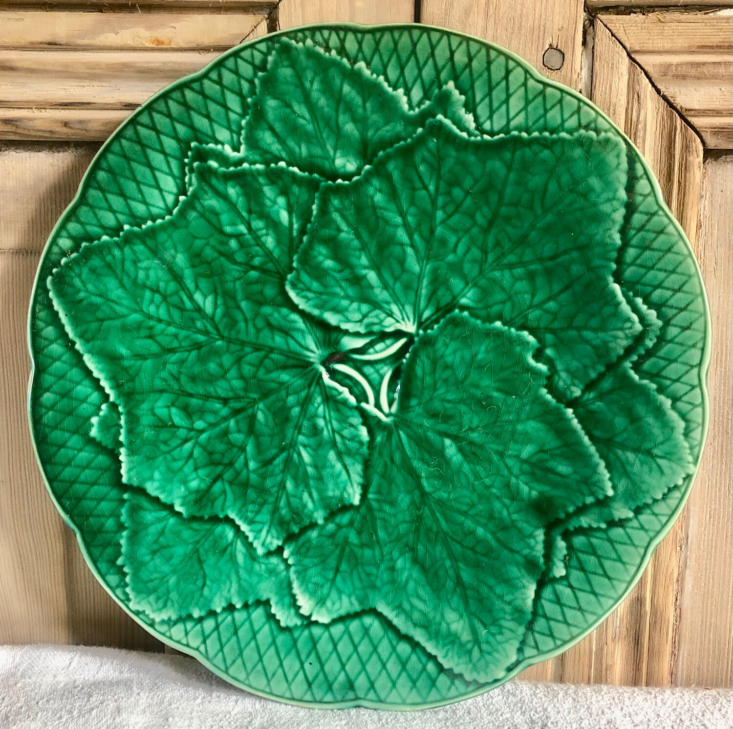 4 plates barbotine Gien
