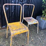 Paire de chaises métal