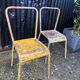 Paire de chaises métal