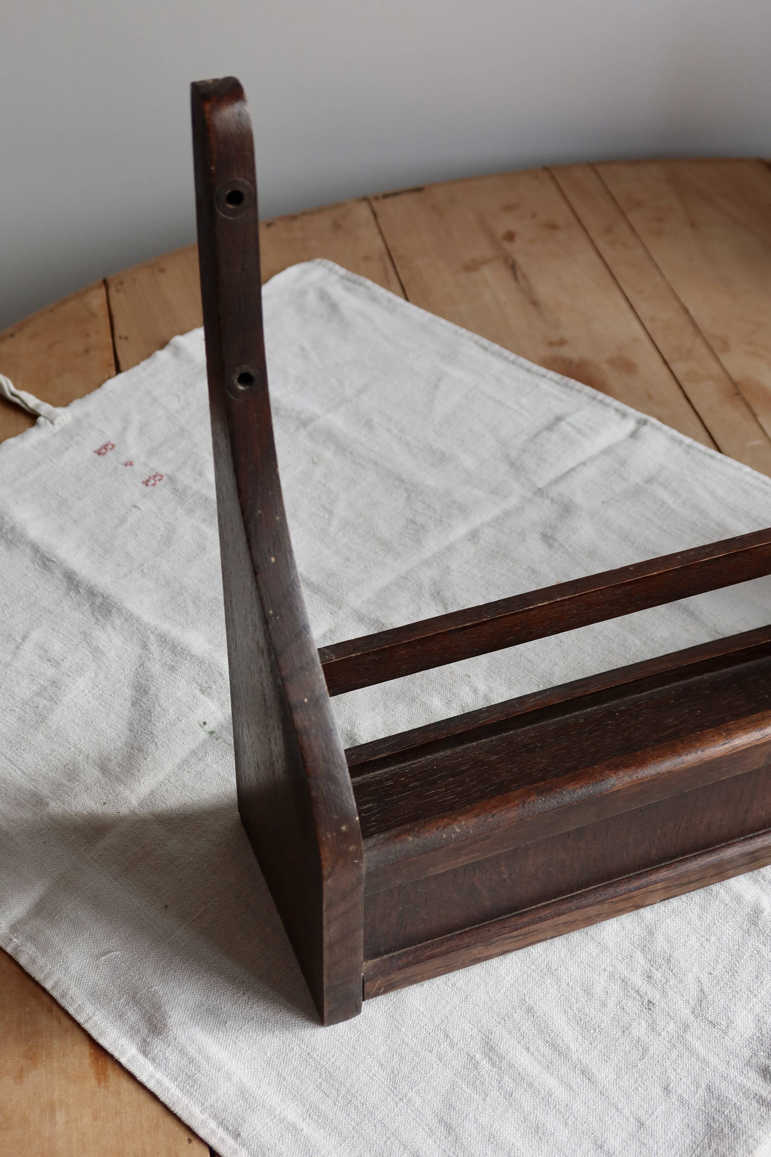 Vintage dark wood wall shelf