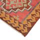 Turkish Handwoven Vintage Herki Kilim 98 cm x 326 cm