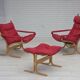 1970s, Norwegian design by Ingmar Relling, model "Siesta", set of 2 chairs.
