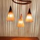 Teakwood and Sisal Cascading Lamp by Jean Rispal