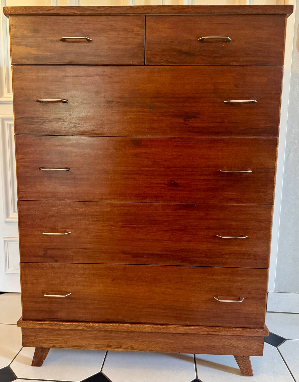 Vintage chiffonier with compass feet