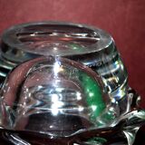 Vintage blown glass shell vase 30cm