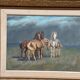 Original Swedish Oil on Canvas – “Horses” – Signed – Vintage & Framed – 59.5 × 49.5 cm