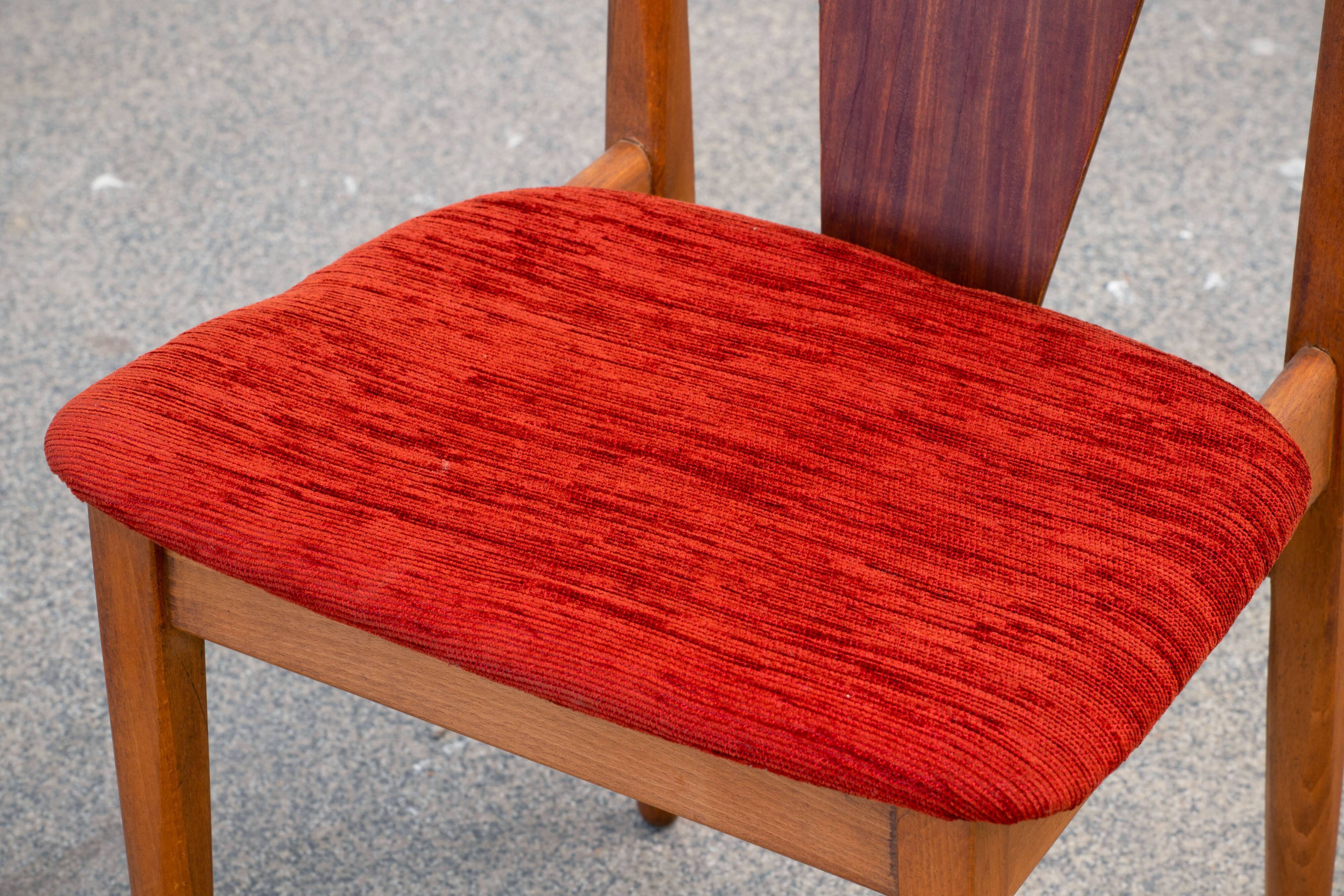 Série de 4 chaises scandinaves vintage 1960