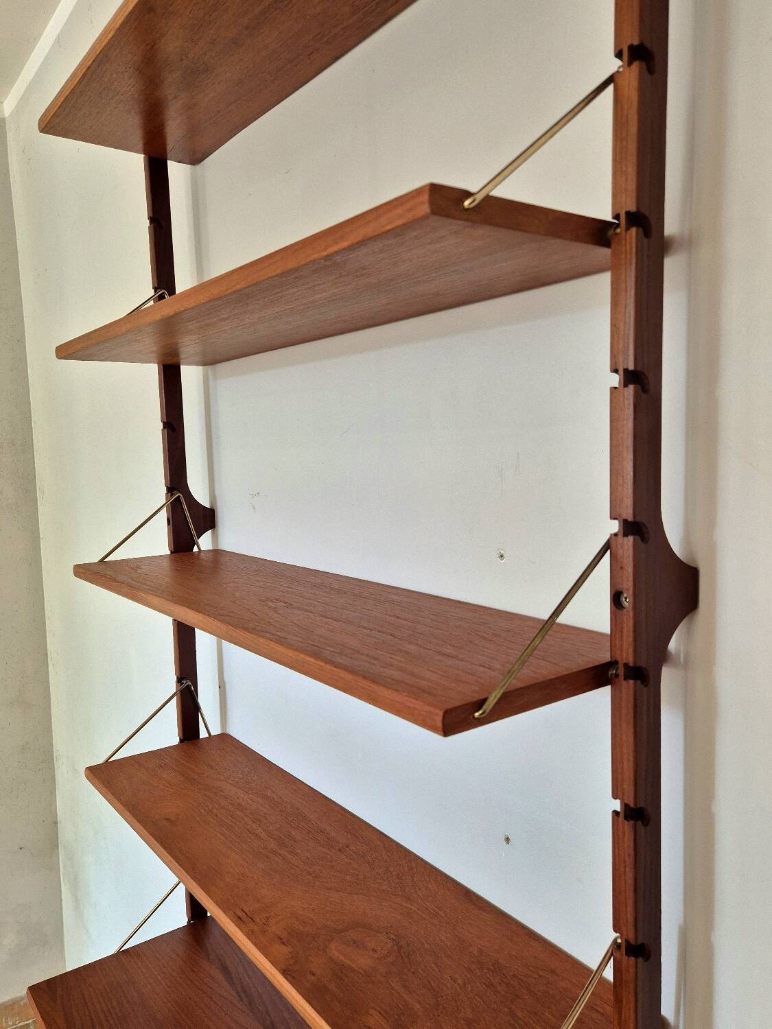 Étagère murale scandinave en teck Ergo, 1960