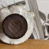 Glazed terracotta candle holder