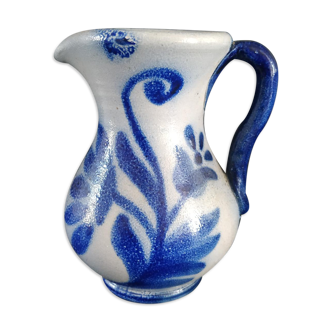 Pitcher in blue sandstone signed