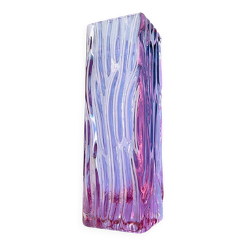 Vase Vintage Texturé en Verre de Murano Tronchi, Italie, années 1970