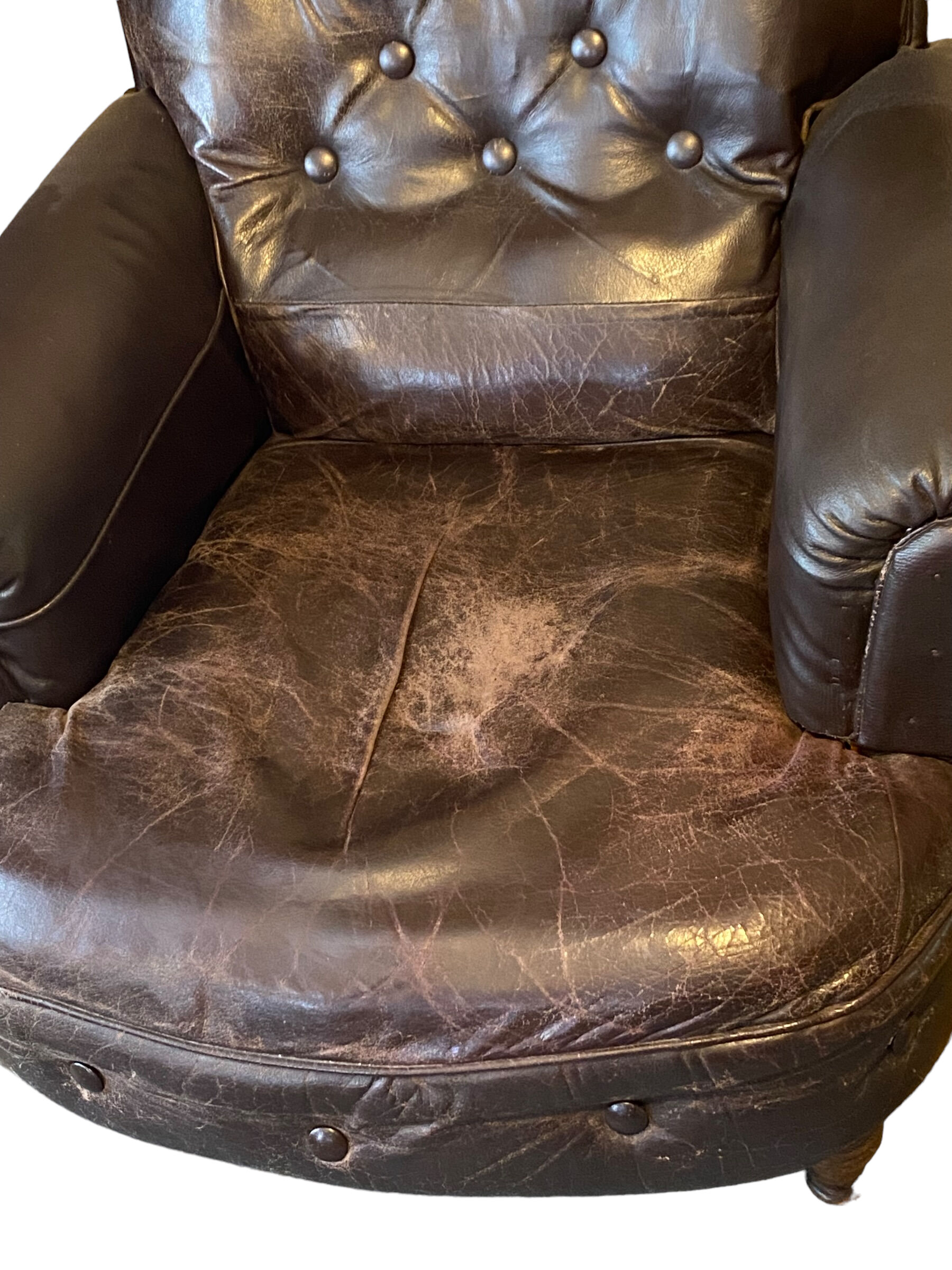 Chesterfield leather armchair