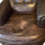 Fauteuil cuir chesterfield