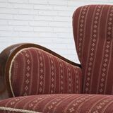 1960s, Danish 3-seater sofa, red furniture wool, beech wood.