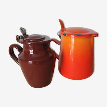 Duo de pots à lait