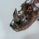 Rhinoceros Leather Footstool by Dimitri Omersa