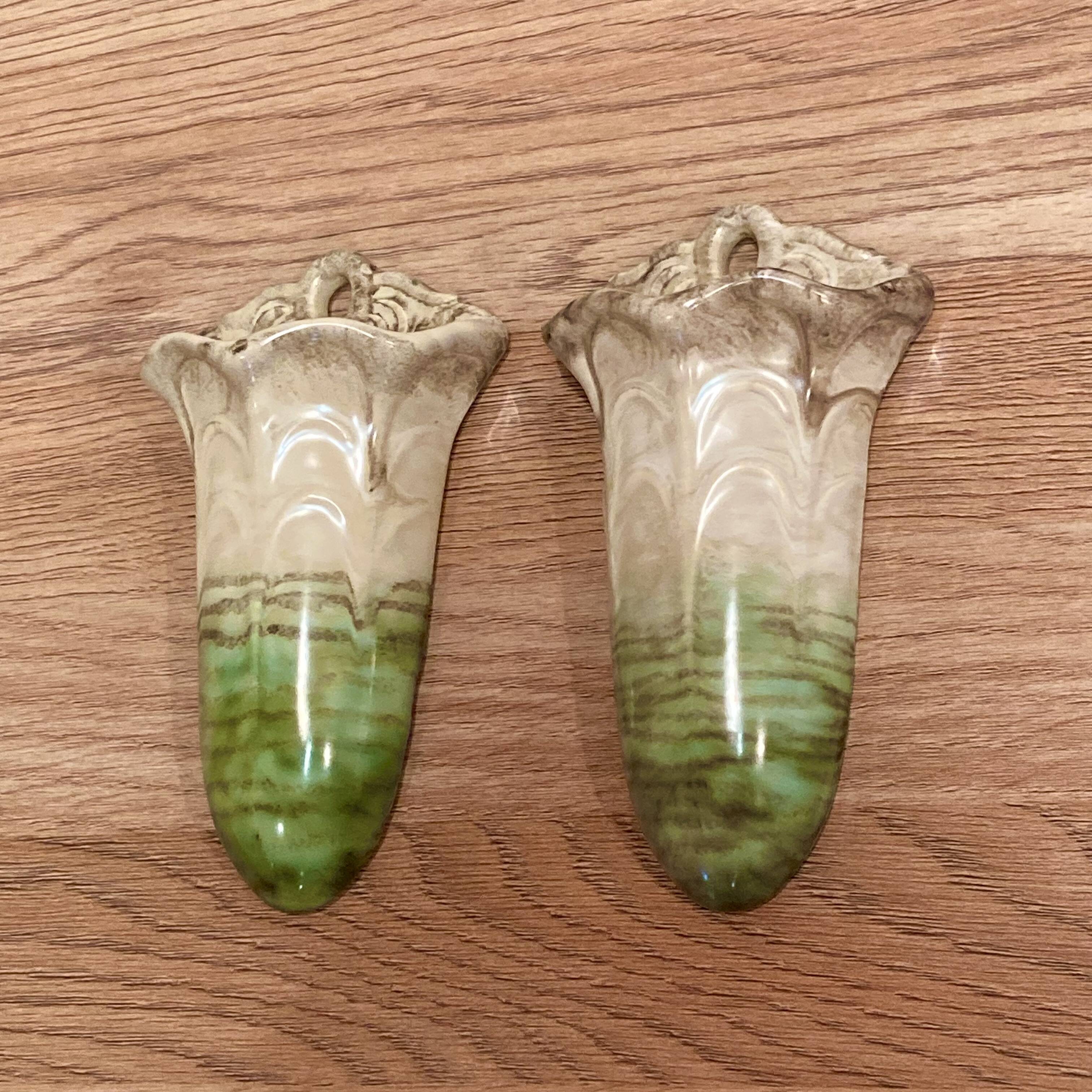 "art deco" vases pair.