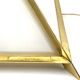 Golden brass Pyramidal table lamp, Christos, Italy 1970