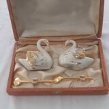 Paire de 2 salerons anciens porcelaine de Limoges