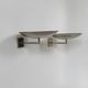 Pair of vintage wall lights, chrome metal, France, 1970.